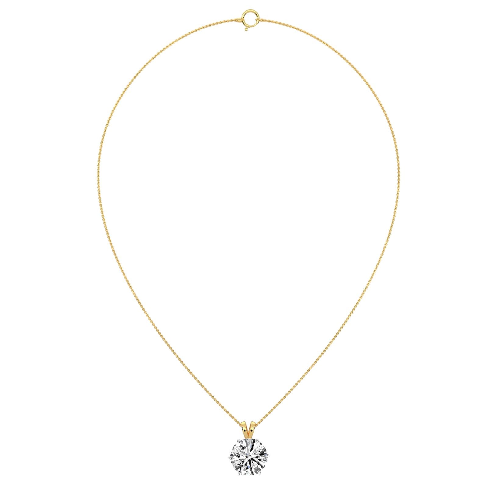 4-Carats (10.0 mm) Necklace, Admire the elegance of MYZA’s 4-carat lab-grown diamond necklace, captured in a wide view showcasing the full length of the chain. The necklace features IGI-certified diamonds set in premium 18K hallmark gold, offering both stunning brilliance and sustainable luxury. This wide-angle perspective highlights the seamless flow of the diamonds along the chain, emphasizing the necklace's sophisticated design. Perfect for any occasion, this necklace offers a luxurious.