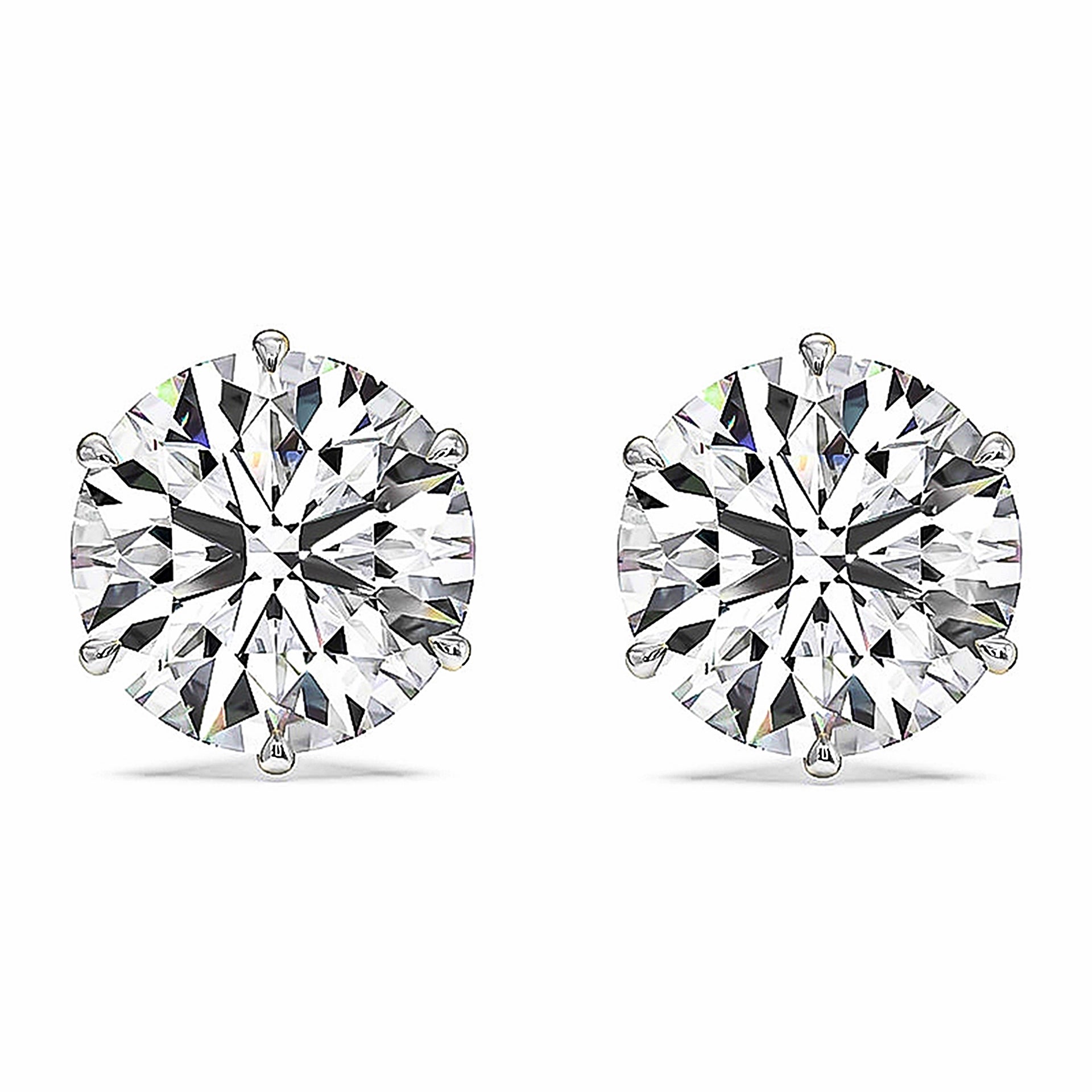 4-Carat MYZA Sterling Silver Earrings - MYZA