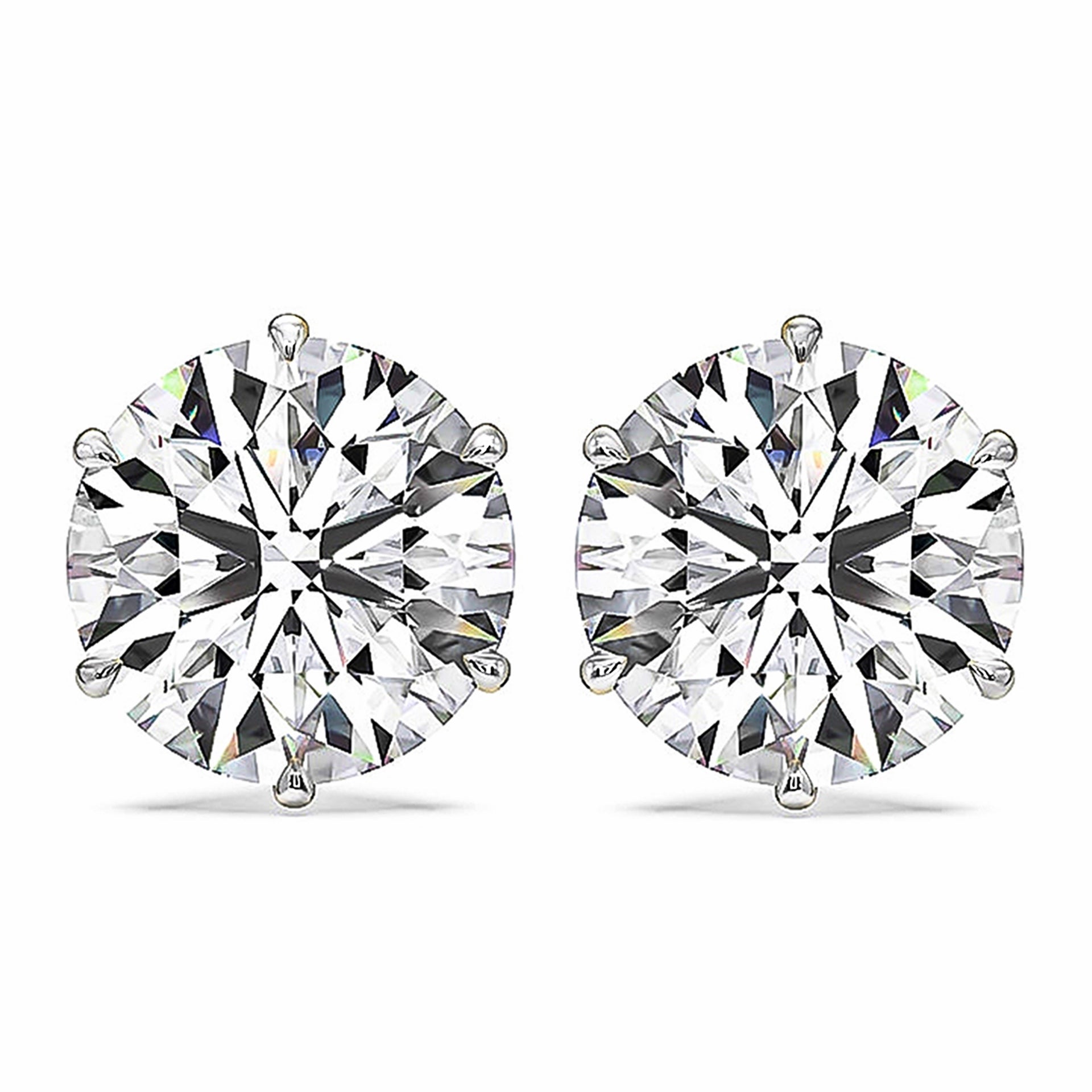 6-Carat MYZA Sterling Silver Earrings - MYZA