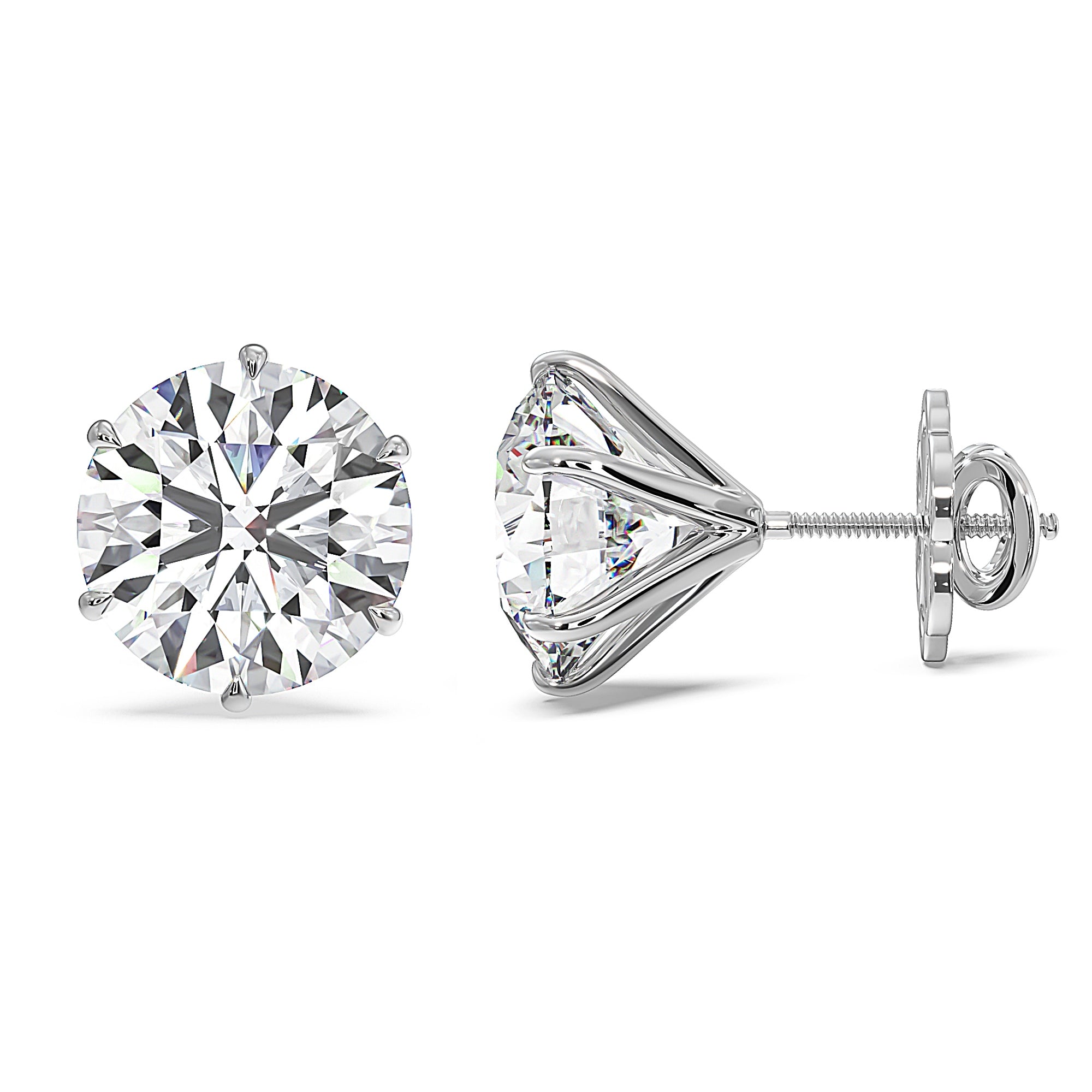 8-Carat MYZA Sterling Silver Earrings - MYZA