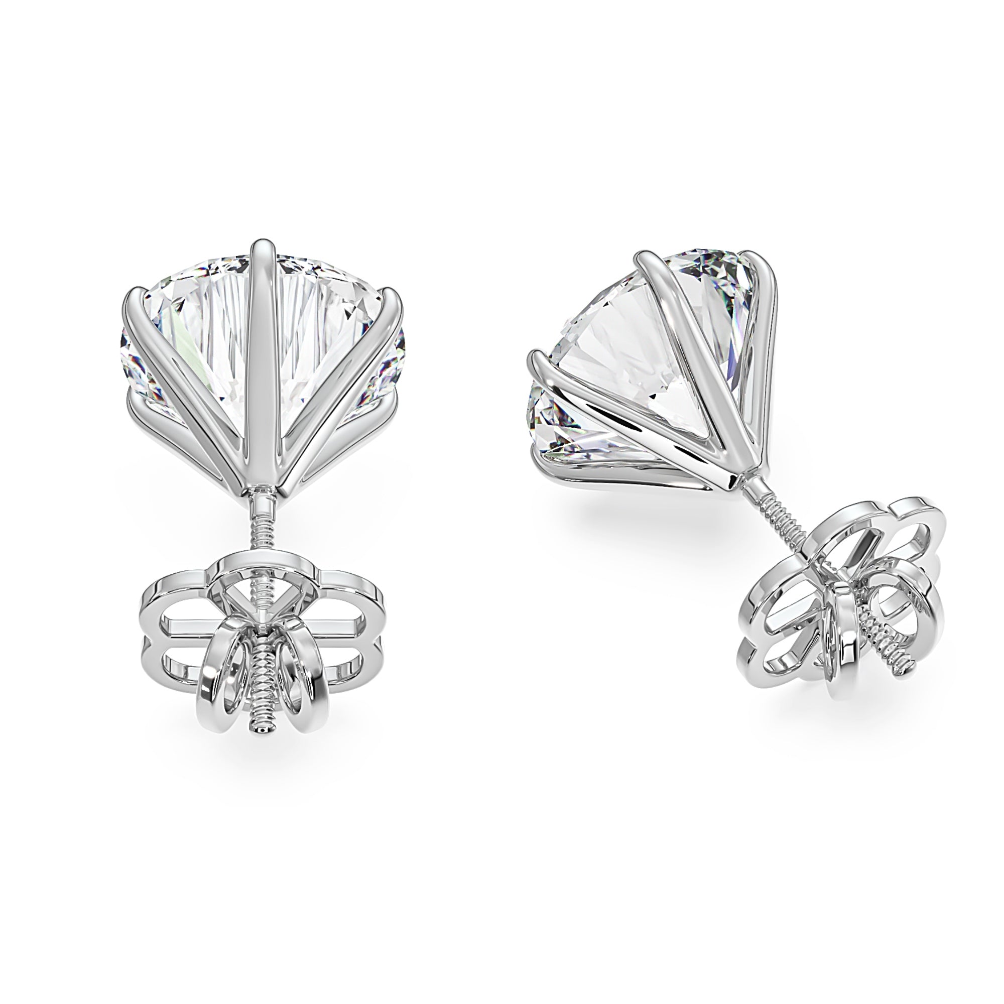 3-Carat MYZA Sterling Silver Earrings - MYZA