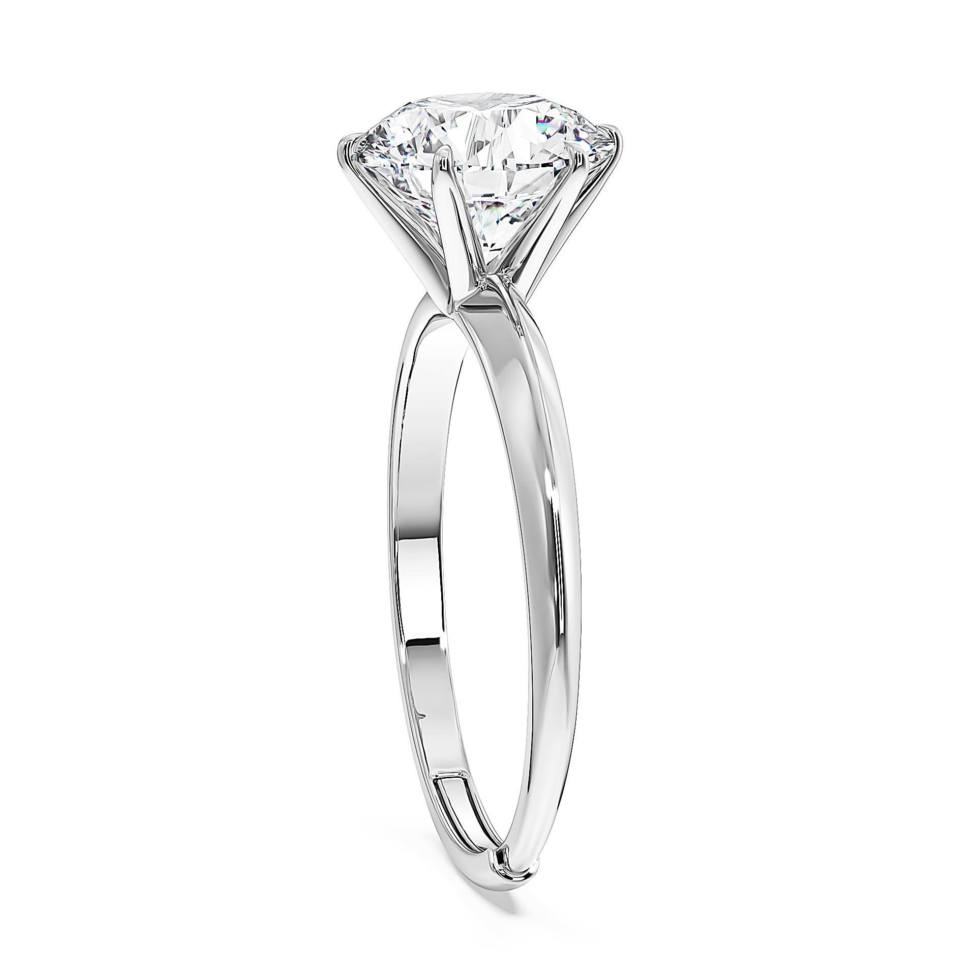 Diamond ring with a white background