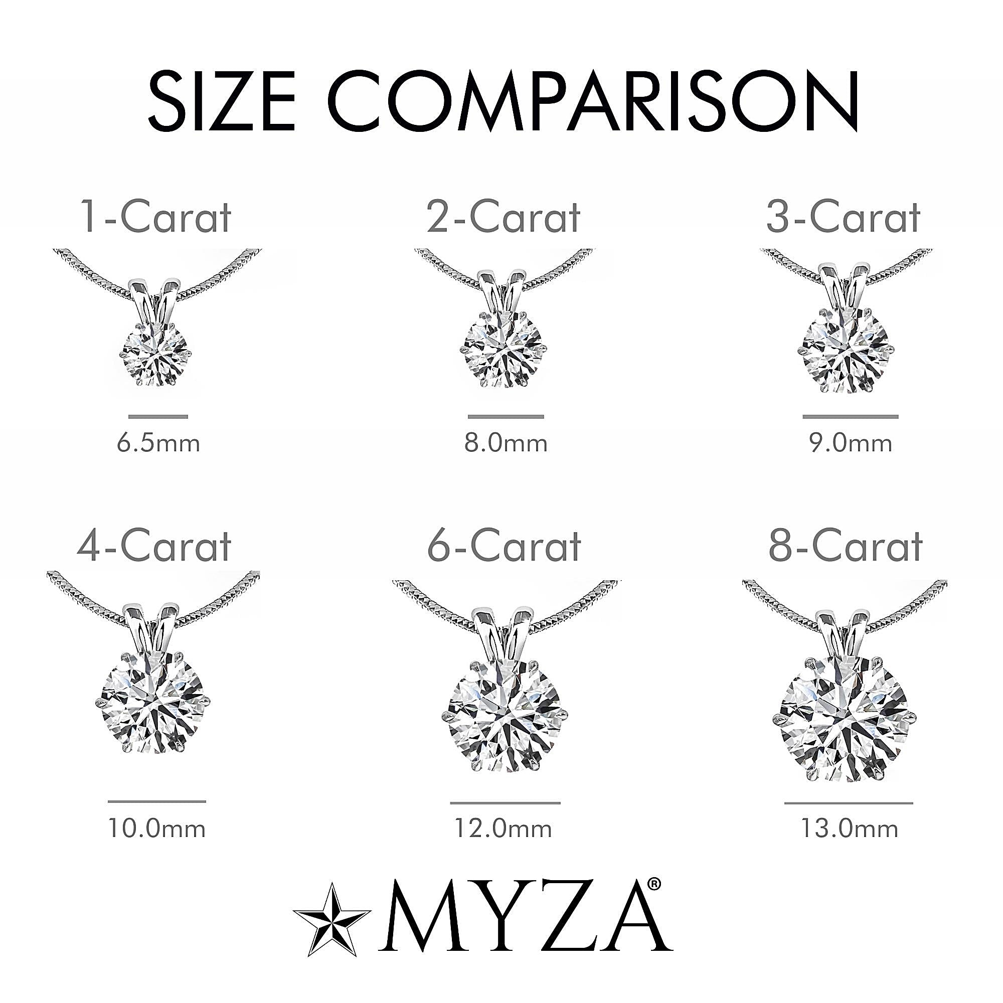 6-Carat MYZA Sterling Silver Necklace - MYZA
