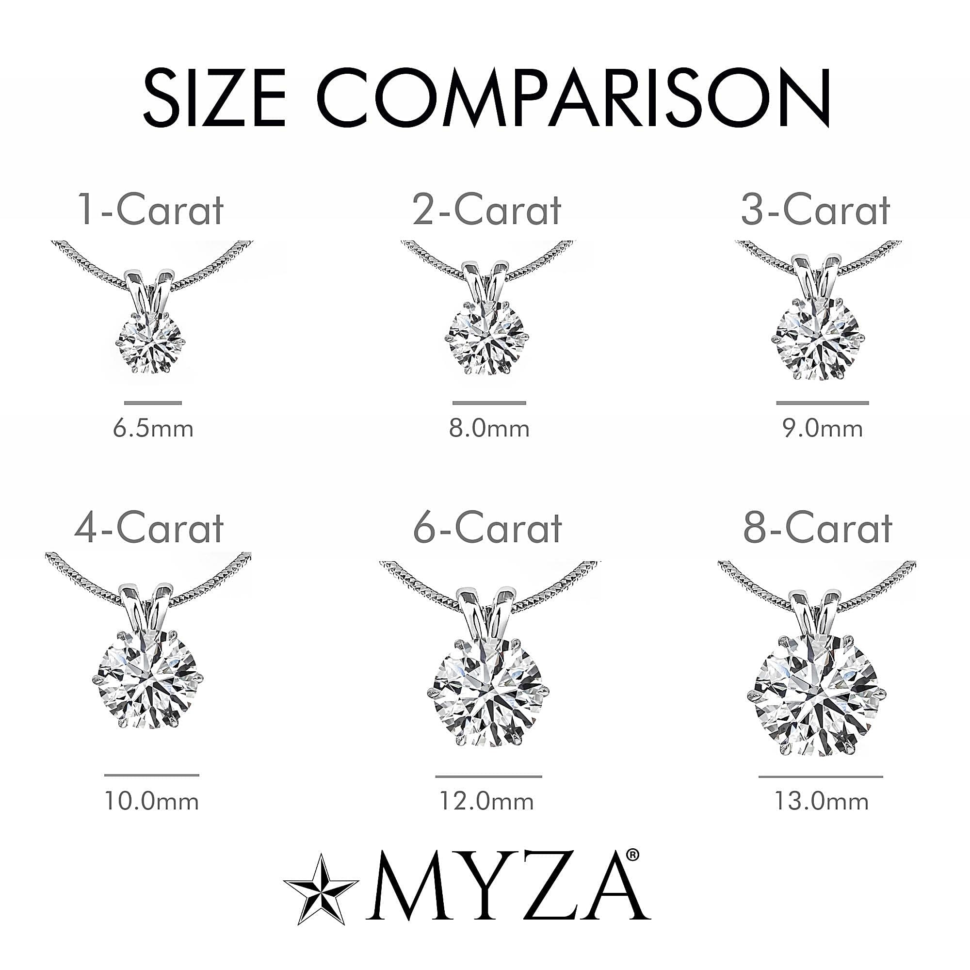 8-Carat MYZA Sterling Silver Necklace - MYZA