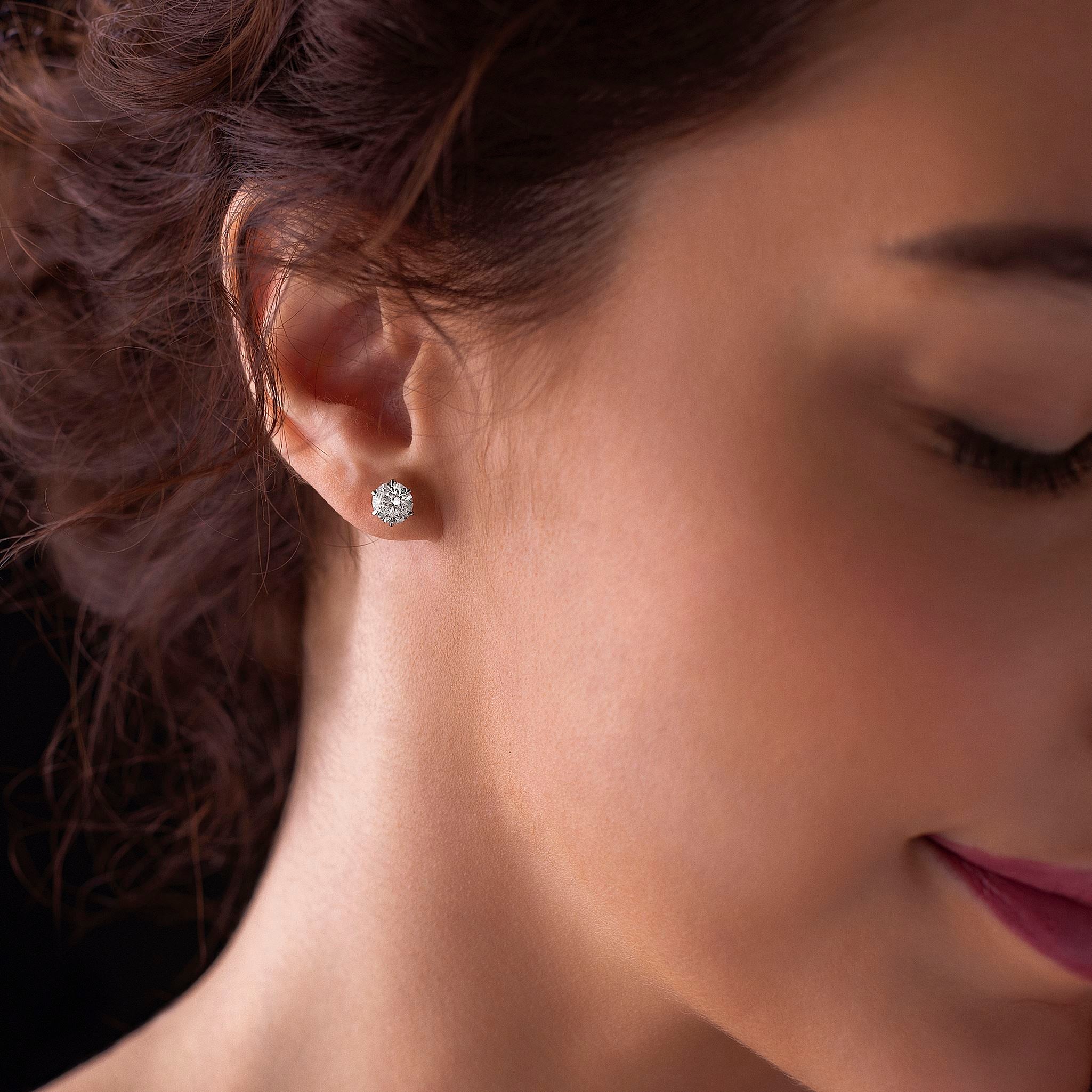 1-Carat MYZA Sterling Silver Earrings - MYZA