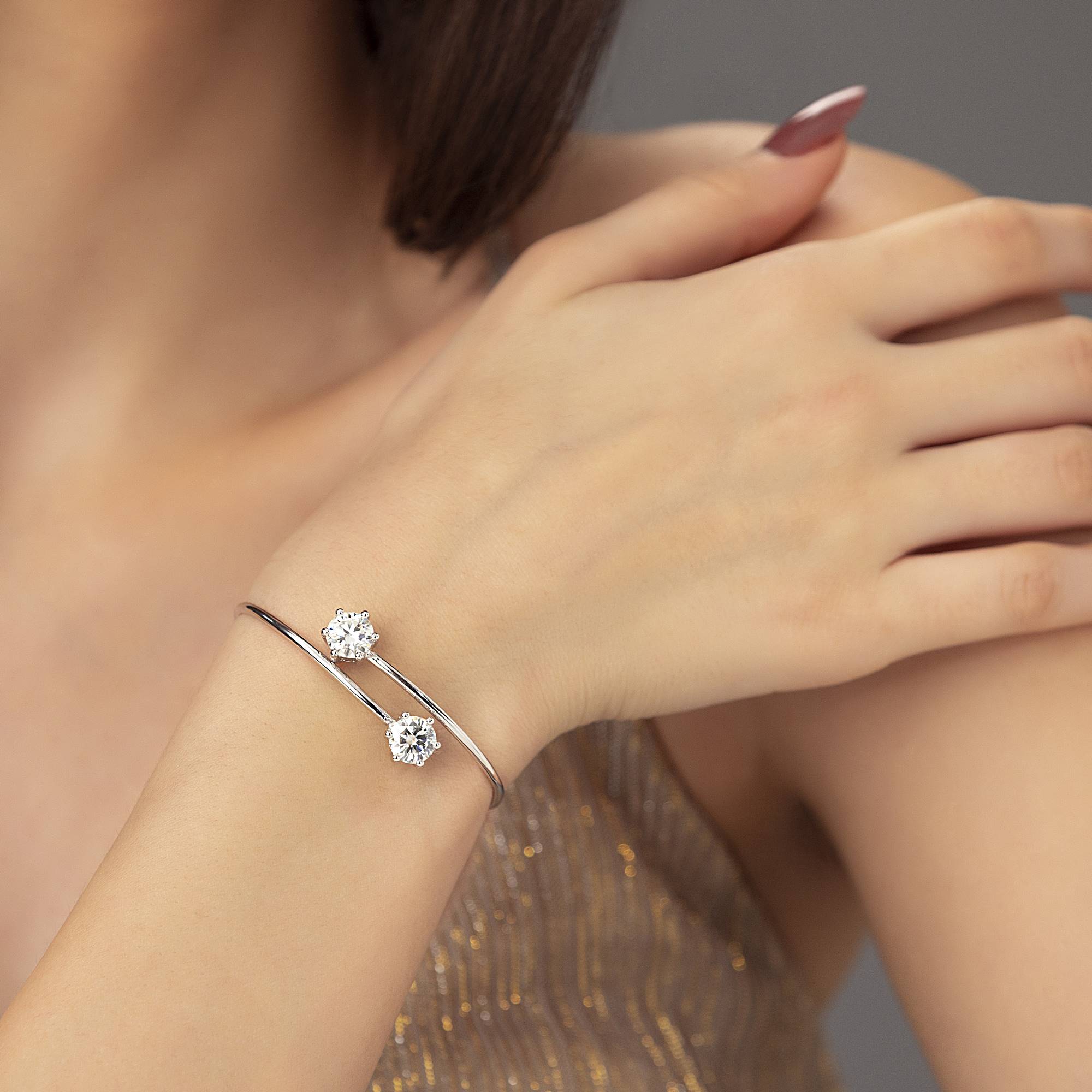 4 Carats (2-Carat x 2) MYZA Flexible Bracelet - MYZA