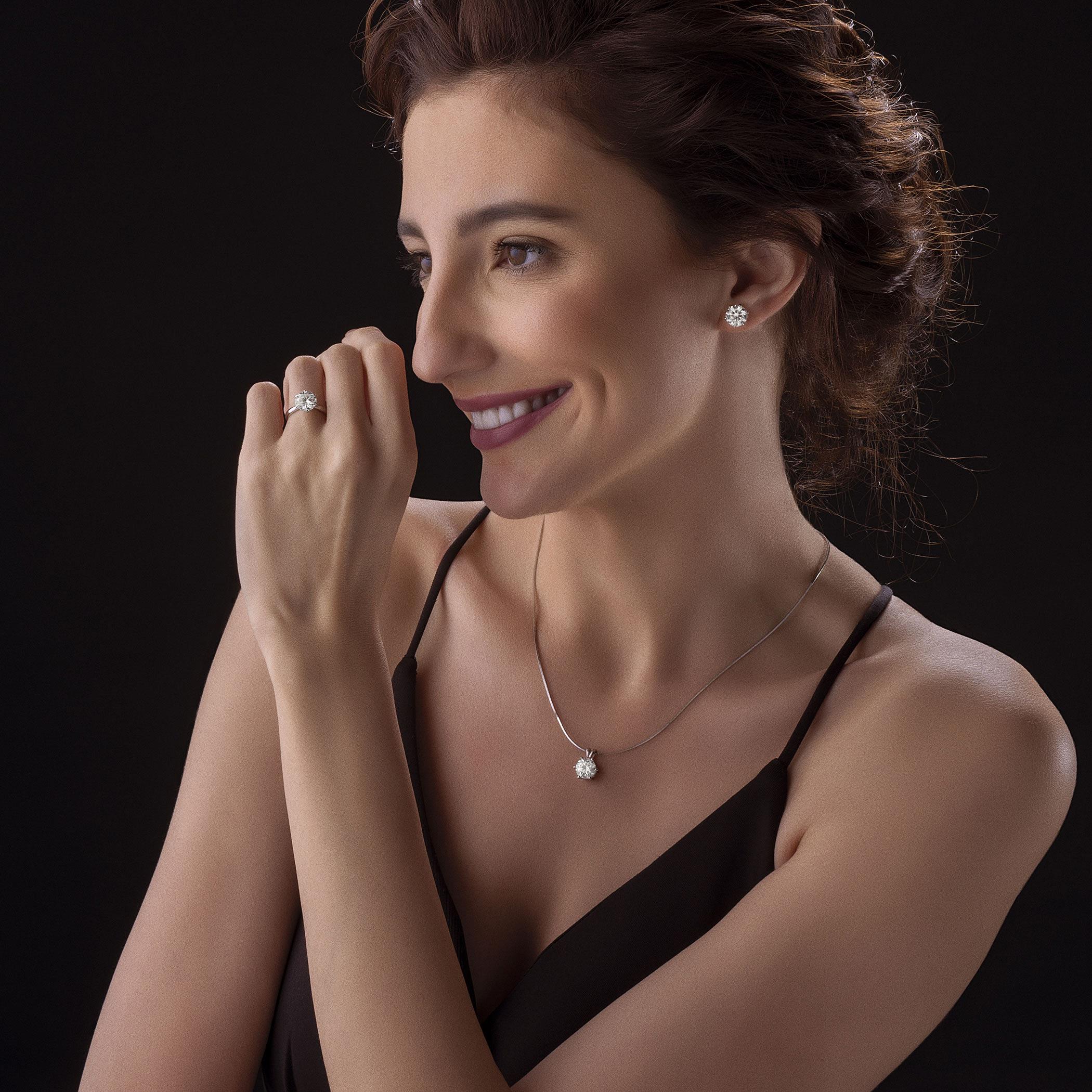 3-carat lab-grown diamond jewelry, IGI Certified