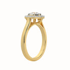 Front view of MYZA IGI Certified 0.50 carat lab-grown diamond ring in 14K hallmarked gold, featuring a centered round brilliant diamond. A refined choice in lab diamond rings and ideal for those seeking a lab grown diamond engagement ring with minimalist elegance and ethical craftsmanship.