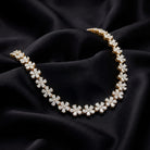 The MYZA Diamond Necklace features a design that maximizes light dispersion through a balanced arrangement of multiple diamond shapes, totaling 13 carats.
