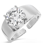 Luxury 3-Carat MYZA Men's Ring, Sterling Silver Symbol of Love