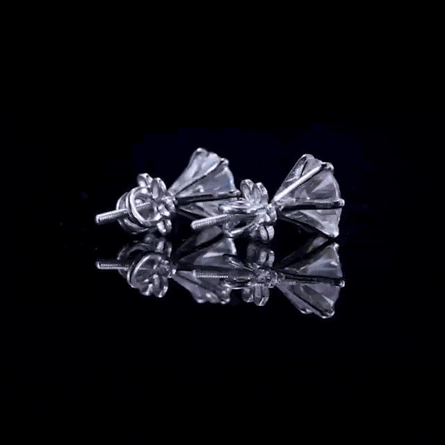 3-Carat MYZA Sterling Silver Earrings - MYZA 