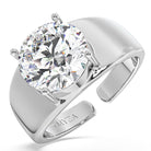 Myza Solitaire: Affordable Luxury, 4-Carat Sterling Silver Men's Ring, Lab-Grown Diamond Alternative