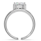Myza 4-Carat Sterling Silver Men's Ring - Affordable Luxury Solitaire, Symbol of Love with Lab-Grown Diamonds