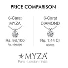 6-Carat MYZA Sterling Silver Necklace - MYZA 
