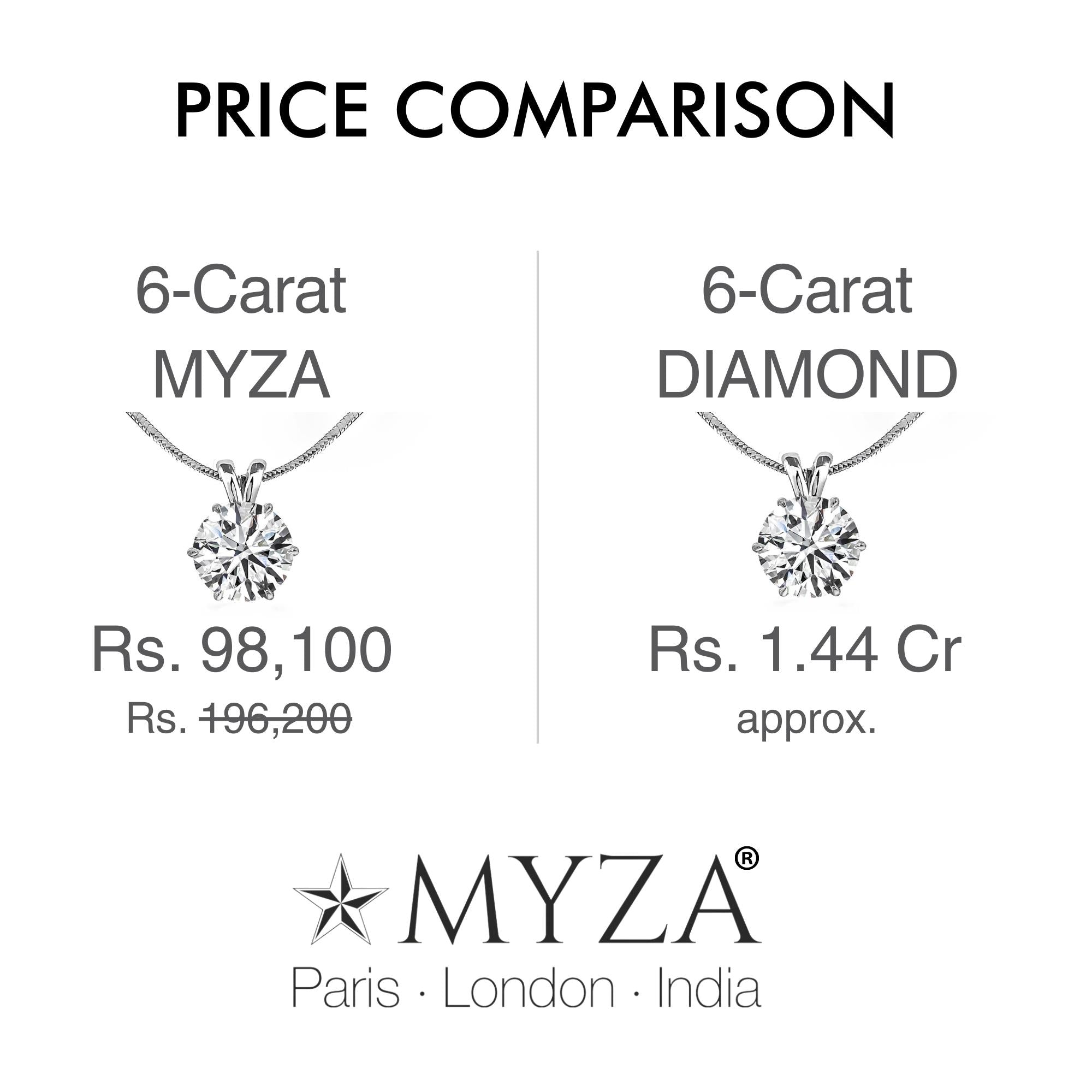 6-Carat MYZA Sterling Silver Necklace - MYZA 