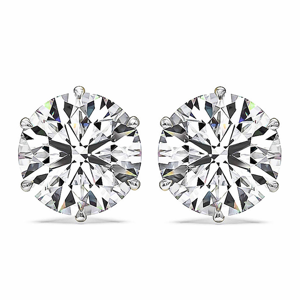 6-Carat MYZA Sterling Silver Earrings - MYZA 