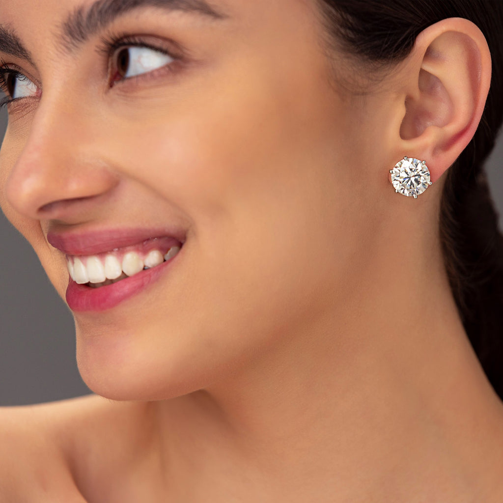 6-Carat MYZA Sterling Silver Earrings - MYZA 