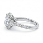 2.13 Carat MYZA IGI Certified Cushion Cut Lab-Grown Diamond Milgrain Ring in 18K Hallmarked White Gold