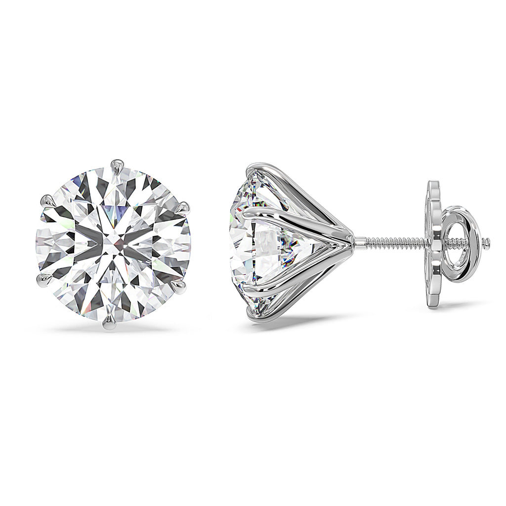 3-Carat MYZA Sterling Silver Earrings - MYZA 