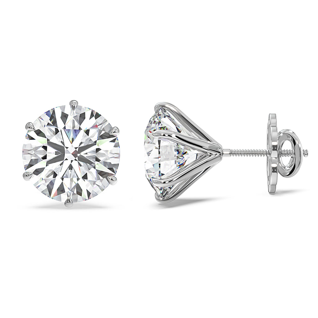 3-Carat MYZA Sterling Silver Necklace & Earrings Combo - MYZA 
