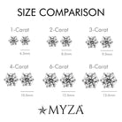 6-Carat MYZA Sterling Silver Earrings - MYZA 