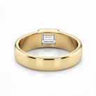 2 Carats MYZA IGI Certified Emerald Cut Lab-Grown Diamond Men's Ring in 18K Hallmarked Gold