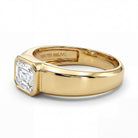 2 Carats MYZA IGI Certified Emerald Cut Lab-Grown Diamond Men's Ring in 18K Hallmarked Gold