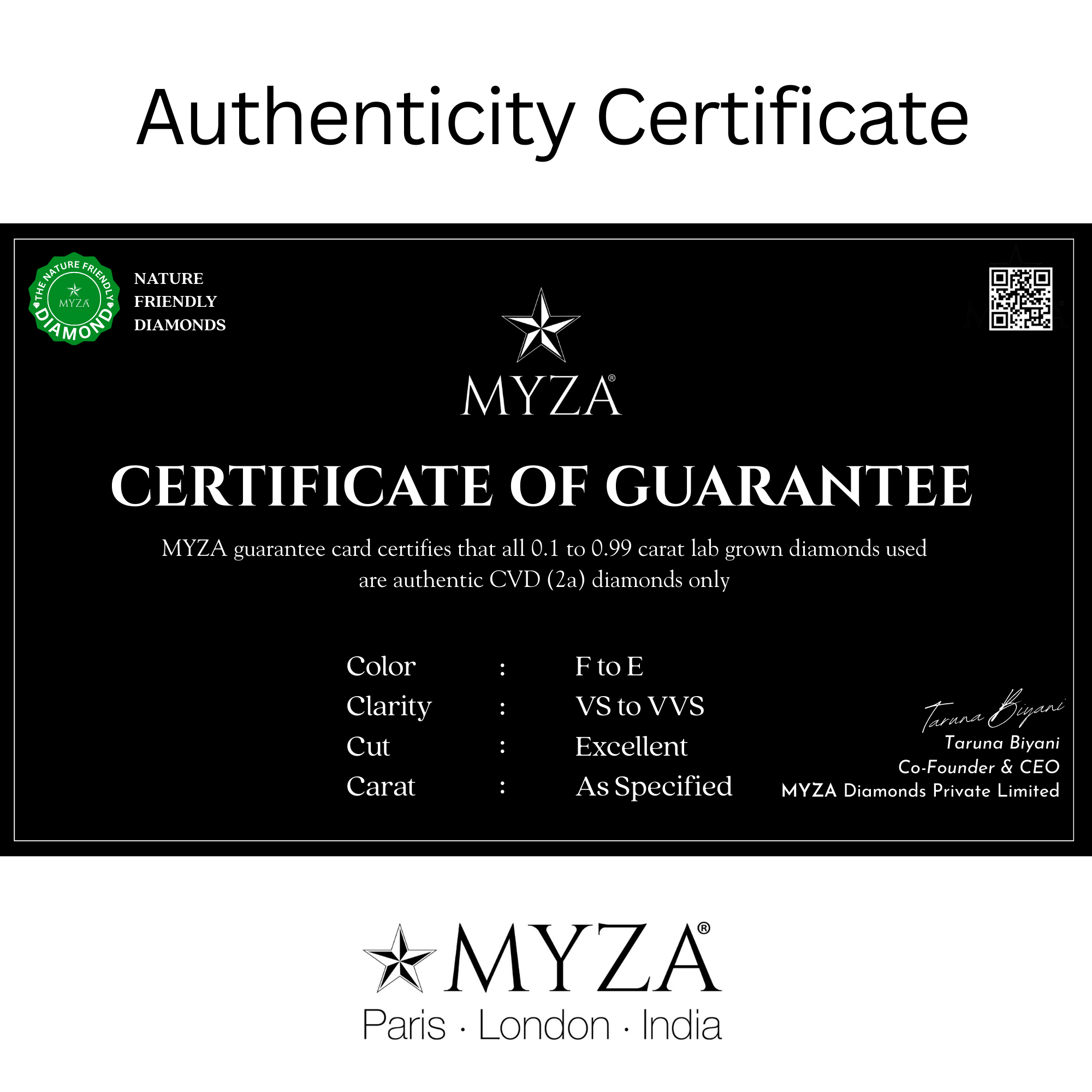 Carat MYZA IGI Certified Brilliant Emerald Cut Lab-Grown Sapphire Ge