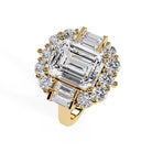 Shop MYZA's IGI Certified 4 Carat Emerald Cut Lab-Grown Diamond Ring in 18K Hallmark Gold. Ethically sourced, conflict-free & stunning. Free shipping available.