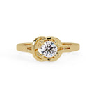 Shop MYZA's 1 Carat IGI Certified Round Brilliant Lab-Grown Diamond Infinity Knot Ring in 18K BIS Hallmarked Gold. Ethical luxury, certified brilliance.