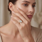 Shop MYZA's 2 carat IGI certified emerald cut lab-grown diamond bezel set engagement ring in 18K hallmarked gold. Ethical luxury, certified brilliance.