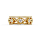 Shop MYZA's 1.42 Ct lab-grown diamond band ring in 18K hallmarked gold. 132 ethically grown diamonds. Free shipping across India.