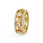 Shop MYZA's 1.42 Ct lab-grown diamond band ring in 18K hallmarked gold. 132 ethically grown diamonds. Free shipping across India.