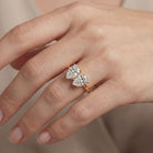 Shop MYZA's IGI Certified 2 Carat Pear Cut Lab-Grown Diamond Toi-et-Moi Ring in 18K Hallmarked Gold. Ethically grown, brilliantly crafted. Free shipping in India