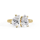 Shop MYZA's IGI Certified 2 Carat Pear Cut Lab-Grown Diamond Toi-et-Moi Ring in 18K Hallmarked Gold. Ethically grown, brilliantly crafted. Free shipping in India