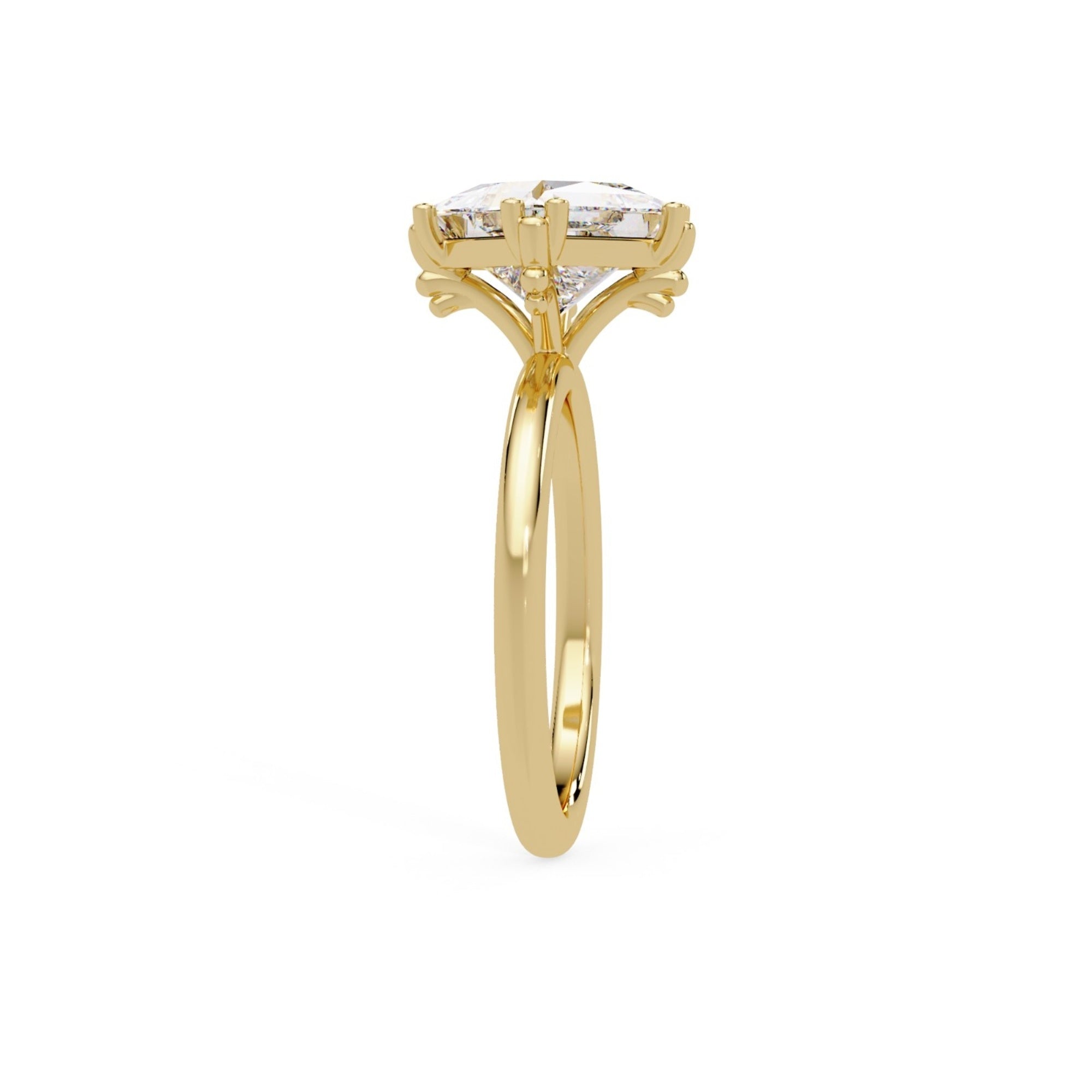 Shop MYZA's 2 Carat IGI Certified Princess Cut Lab-Grown Diamond Ring in 18K BIS Hallmarked Gold. Ethical, conflict-free luxury with certified brilliance.