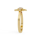 Shop MYZA's 0.50 Ct IGI Certified Round Brilliant Lab-Grown Diamond Floral Ring in 18K Hallmarked Gold. Ethically crafted. BIS Hallmarked. Free shipping in India.