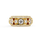Shop MYZA's 5.4 Carat Round Brilliant Cut Lab-Grown Diamond Band Ring in 18K Hallmarked Gold. 94 diamonds, ethically grown . Free shipping in India.