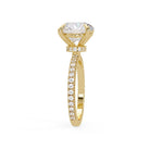 Elevate your forever with the MYZA 5 Carat Round Brilliant Cut Lab-Grown Diamond Ring — IGI certified, ethically crafted, and set in 18K hallmarked gold with 40 shimmering side diamonds.