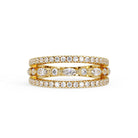 Shop MYZA's 1.17 ct lab-grown diamond trio eternity ring in 18K hallmarked gold. IGI-certified Round & Marquise cut diamonds. Ethical luxury.