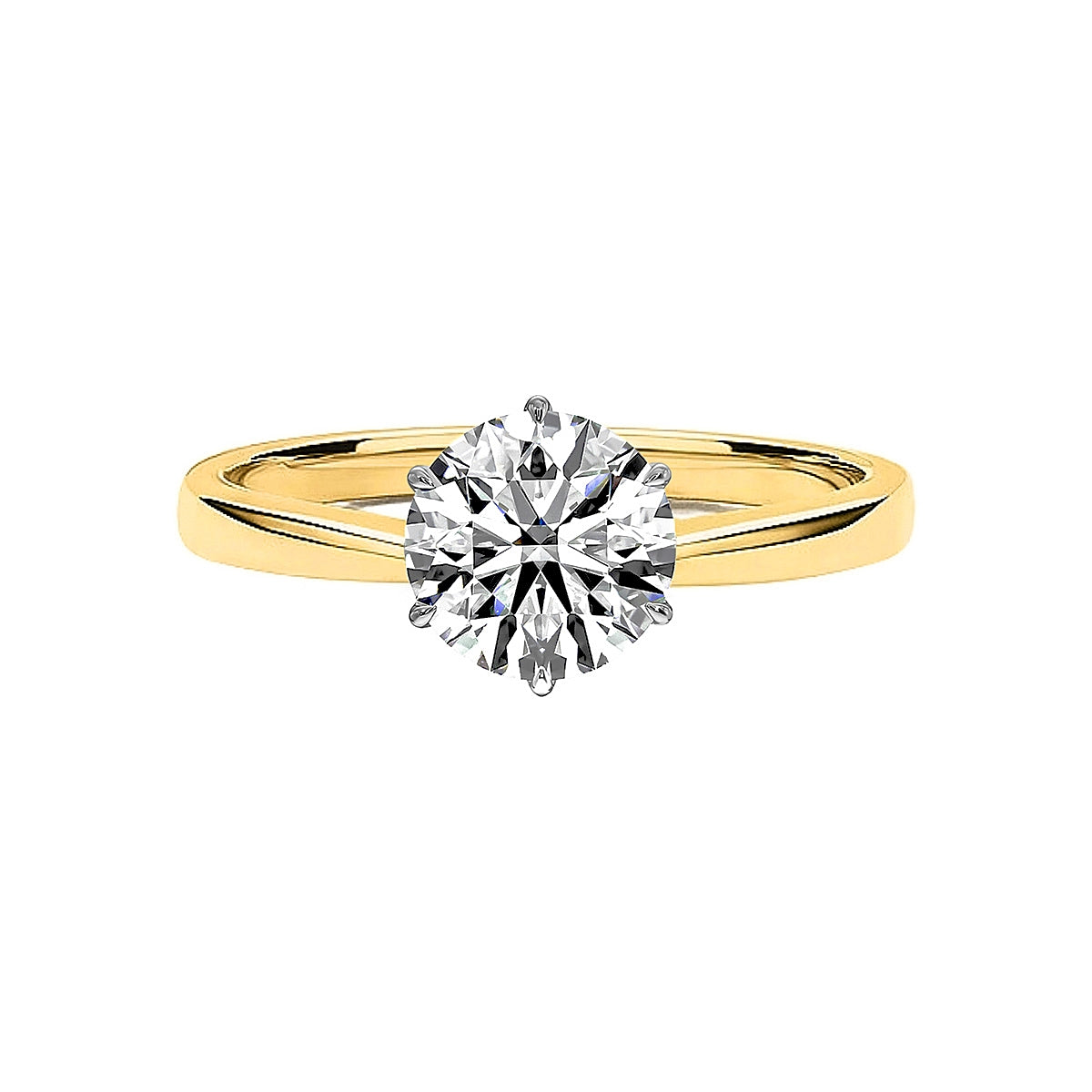 1 to 5 Carats MYZA IGI Certified Lab-Grown Diamond Ring in 18K Hallmark Gold