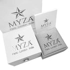 MYZA full Gifting kit product box with IGI certified lab-grown diamond & gold products, featuring ISO & BIS certification, hallmark assurance. Ideal for eco-conscious consumers seeking quality assurance & ethical sourcing. Perfect gift set with certified diamonds & gold pieces for environmentally-friendly luxury. Explore MYZA's sustainable gifting solutions.