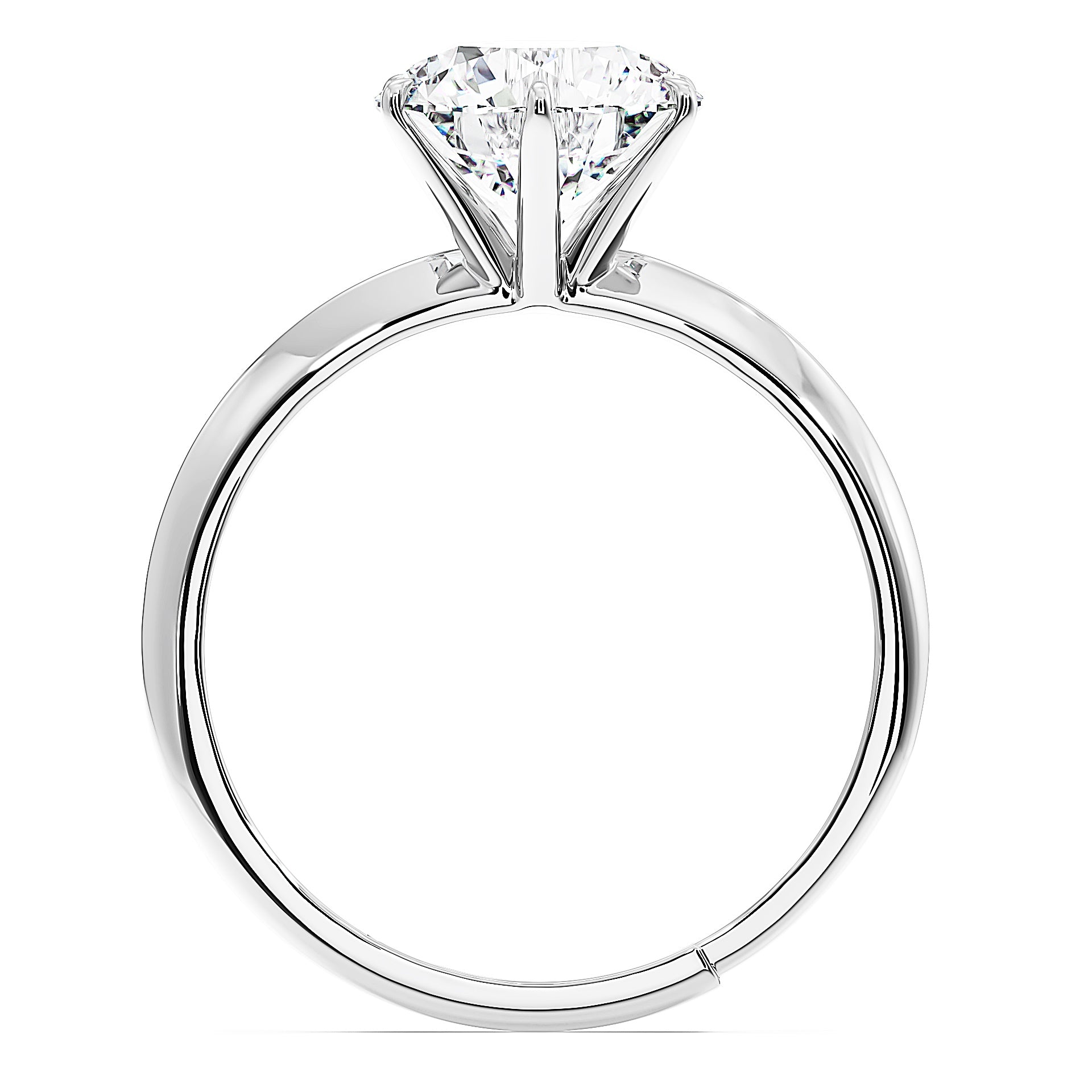 Diamond ring with a white background