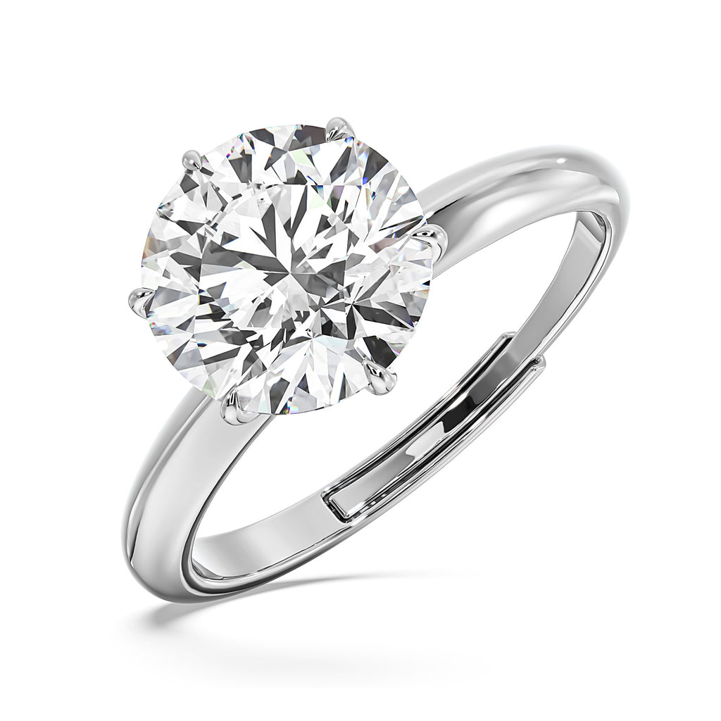 3-Carat MYZA Sterling Silver Necklace & Ring Combo - MYZA 