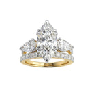 4.82 Carats MYZA IGI Certified Marquise cut Lab-Grown Diamond Ring in 18K Hallmarked Gold