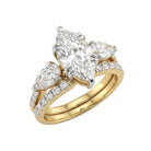 4.82 Carats MYZA IGI Certified Marquise cut Lab-Grown Diamond Ring in 18K Hallmarked Gold