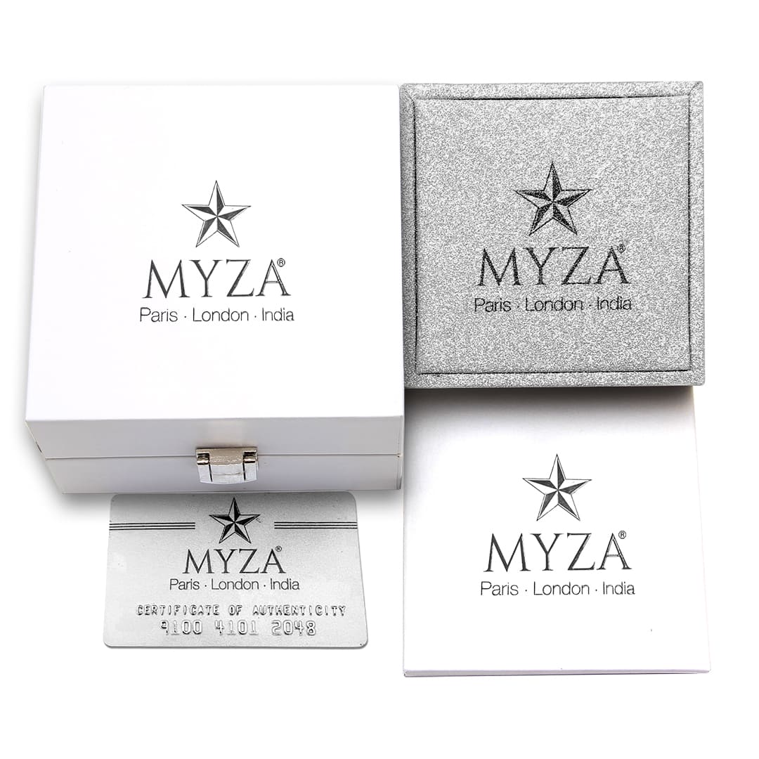 1-Carat MYZA Sterling Silver Men's Ring in Elegant Gift Packing and Box by MYZA