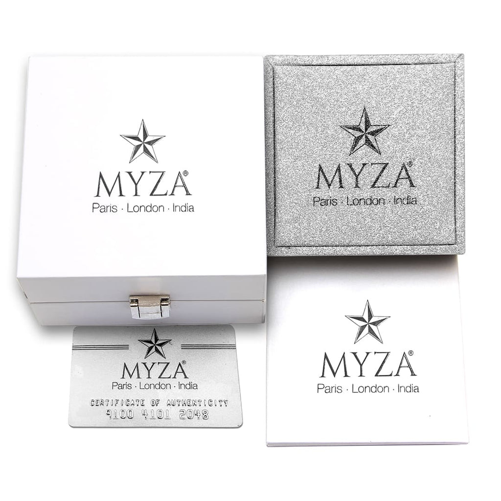 4-Carat MYZA Sterling Silver Necklace, Earrings & Ring Combo