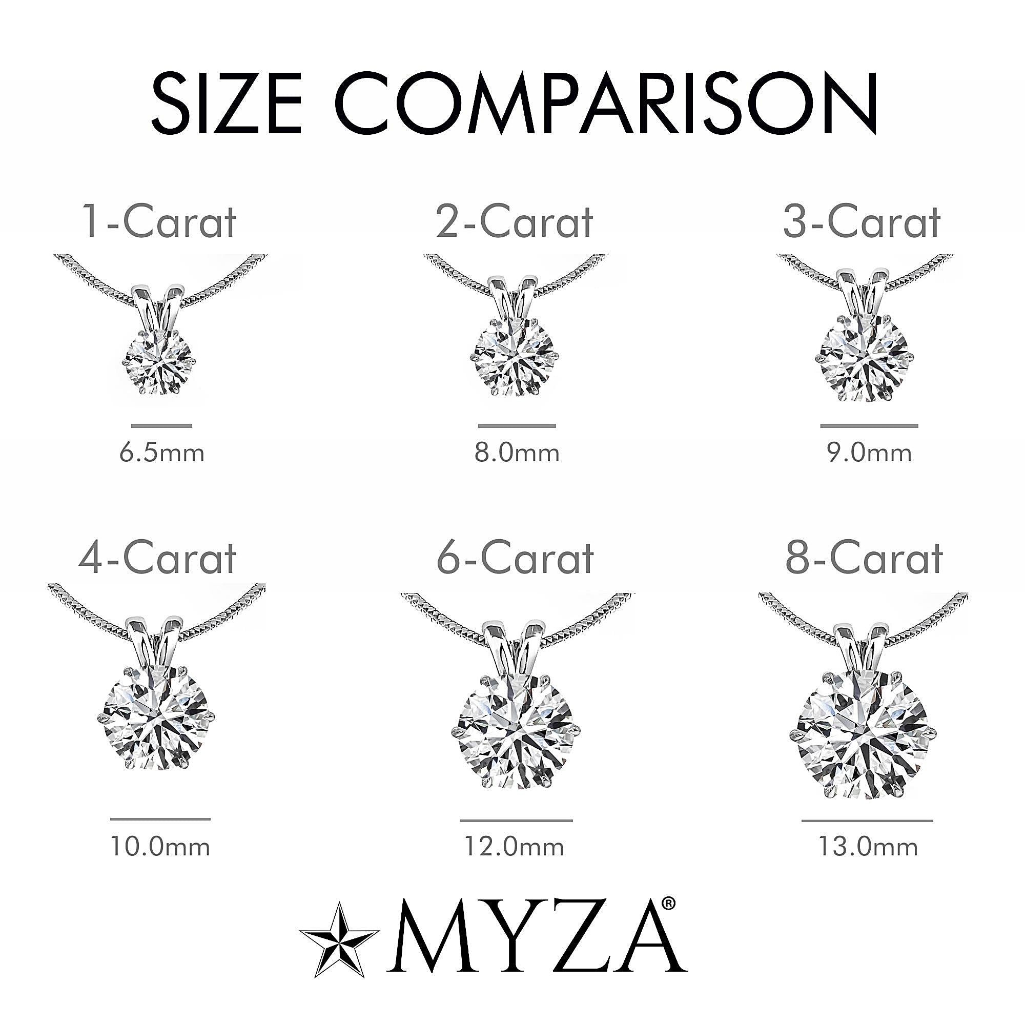 3-Carat MYZA Sterling Silver Necklace - MYZA 
