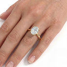 1 Carats MYZA IGI Certified Oval Cut Lab-Grown Diamond Ring in 18K Hallmarked Gold
